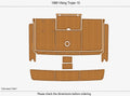 EVA Pad Faux Teak Flooring Mat for Viking Trojan 10 (1986)