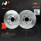 Front Drilled Brake Rotors & Ceramic Brake Pads for Honda CR-V (2017–2023)