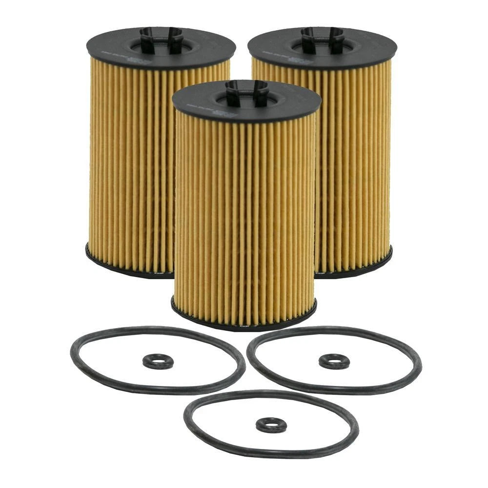 Set of 3 Engine Oil Filters for Audi Volkswagen 2.0L Turbo Diesel