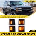 4PC LED Smoked Corner Side Marker Lights for Chevy C/K 1500 2500 3500 (1994–1998)