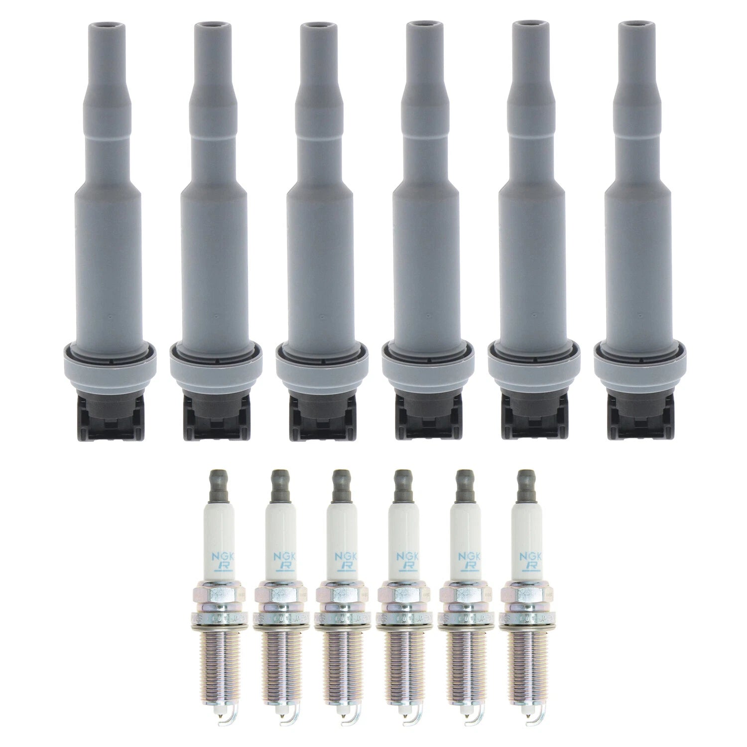 Set of 6 Ignition Coils & NGK Laser Platinum Spark Plugs for BMW E90 E91 328i