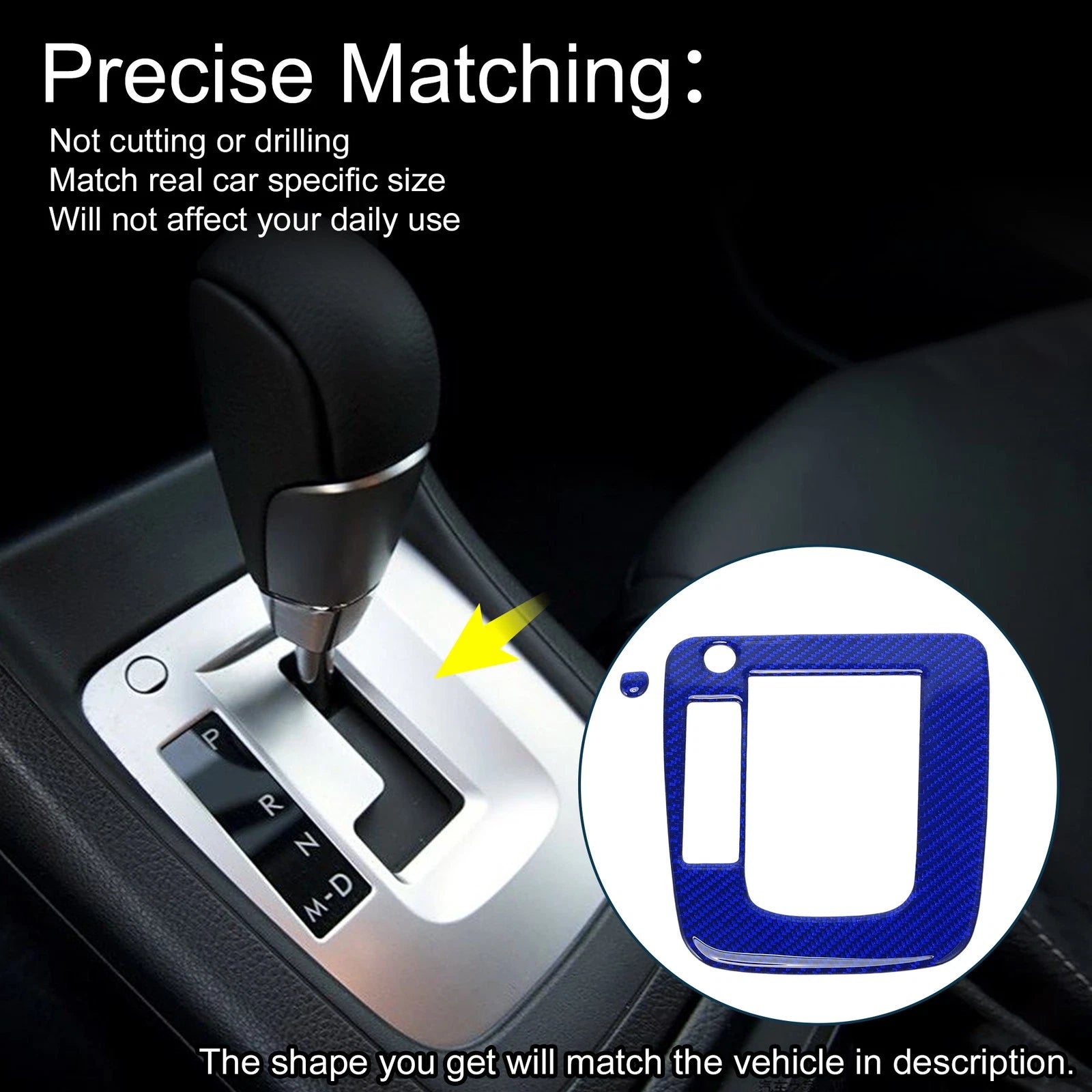 ABS Gear Shift Knob Cover Decal Sticker for Subaru Impreza (2012–2014) Dark Blue