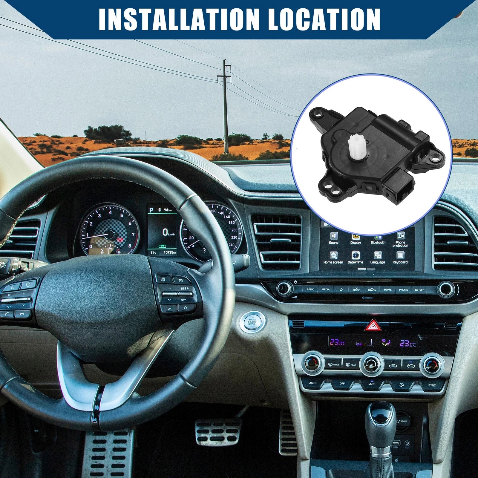 HVAC Heater Blend Door Actuator No. 971573SAA0 for Hyundai Azera Elantra Sonata (2006–2018)