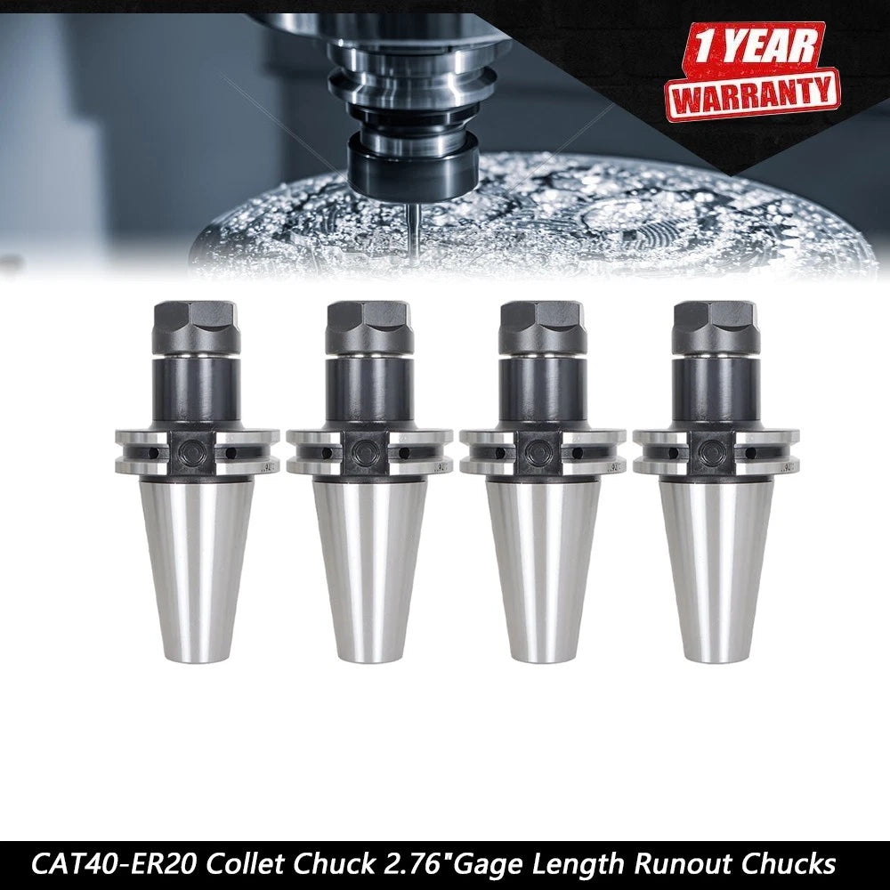 Set of 4 Collet Chucks for CAT40