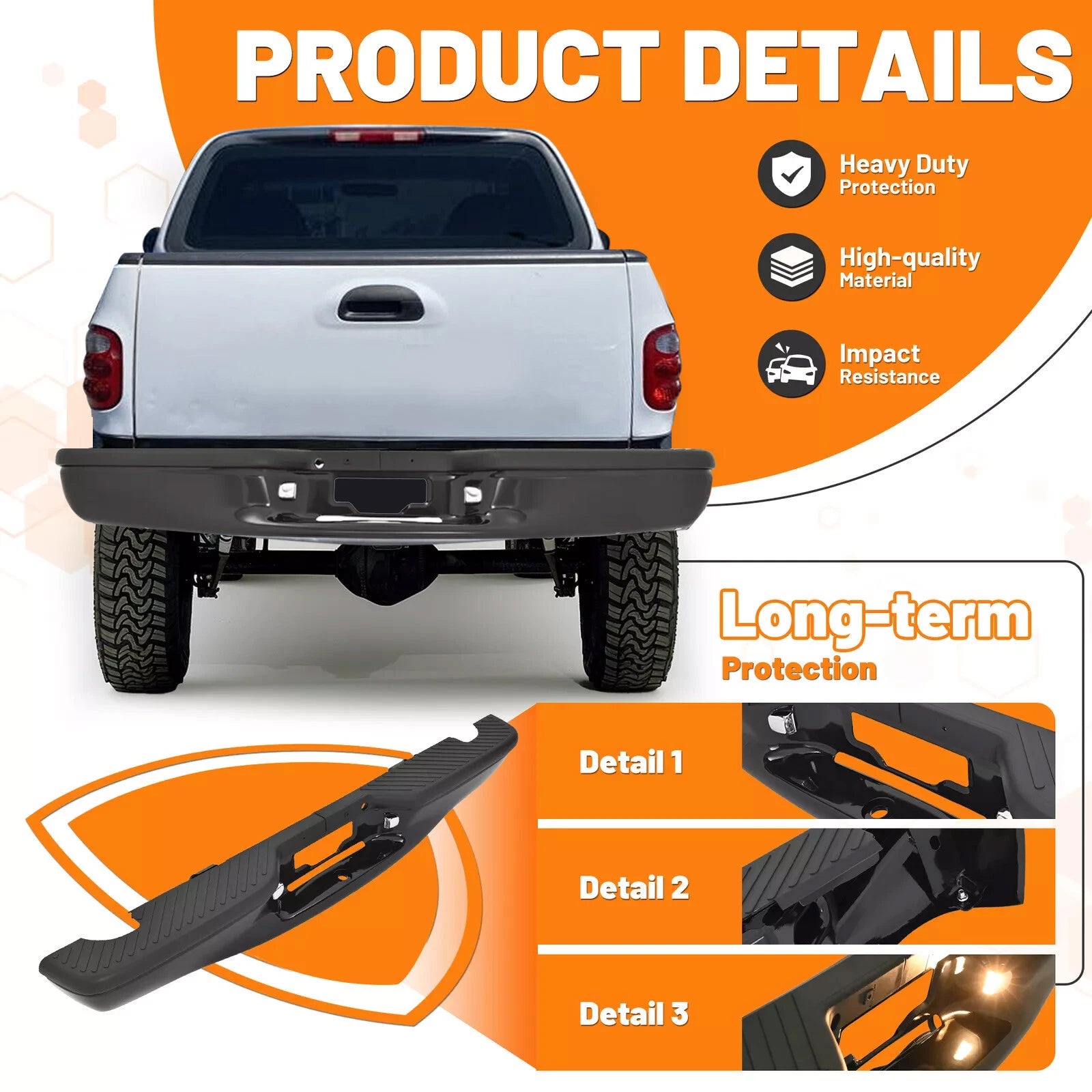 Rear Bumper Assembly for Ford F150 (1997–2004 Flareside)