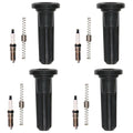 Set of 4 Denso Iridium TT Spark Plugs & Coil Boot Kit for Chevrolet Colorado GMC Canyon