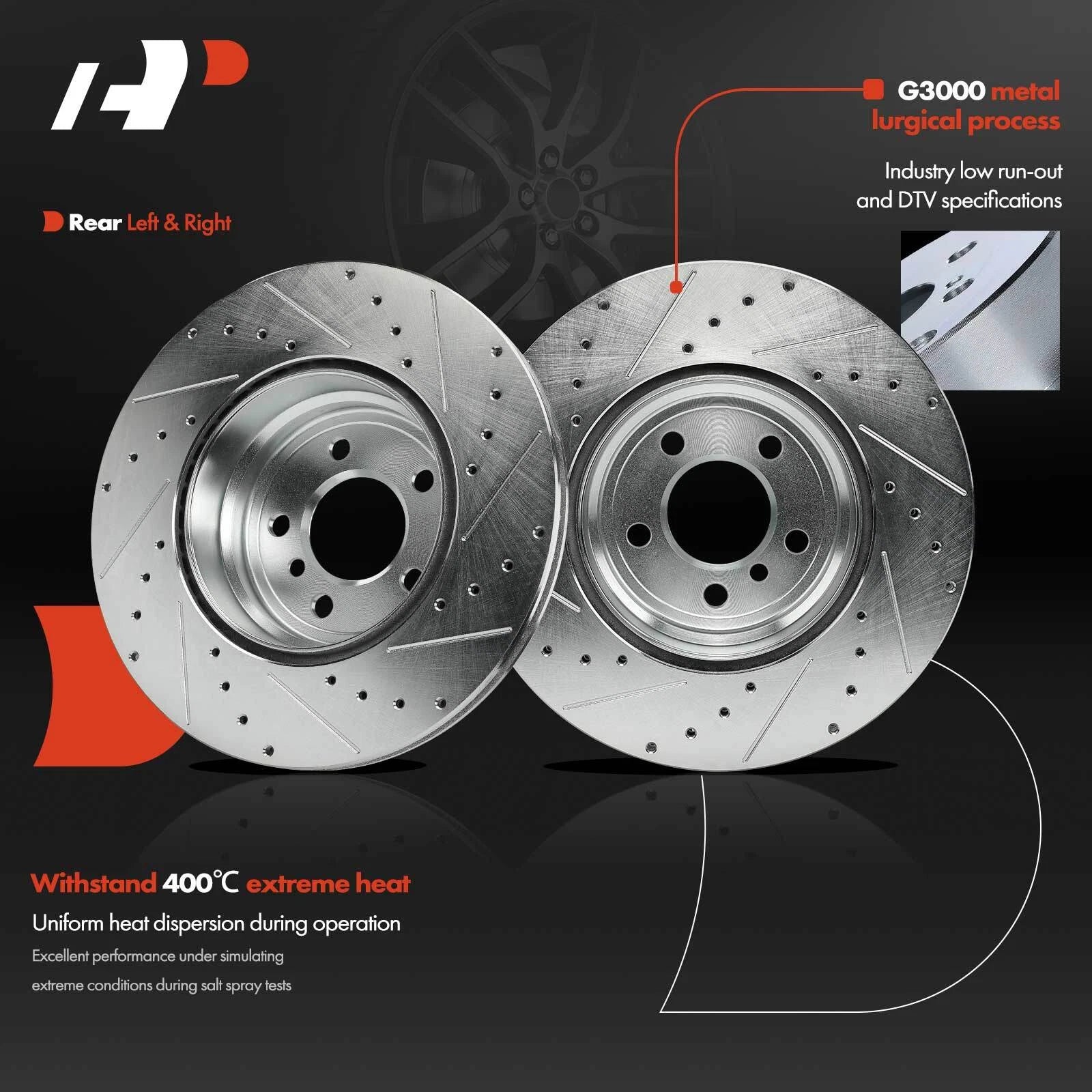 Drilled Brake Rotors for BMW X5 X6 (2007–2018)