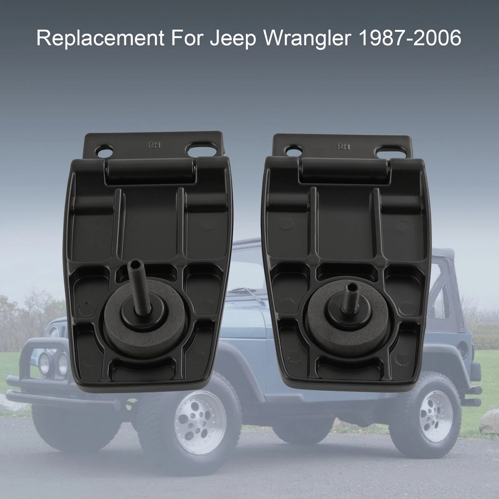Stainless Liftgate Window Glass Hinges for Jeep Wrangler (1987-2006)