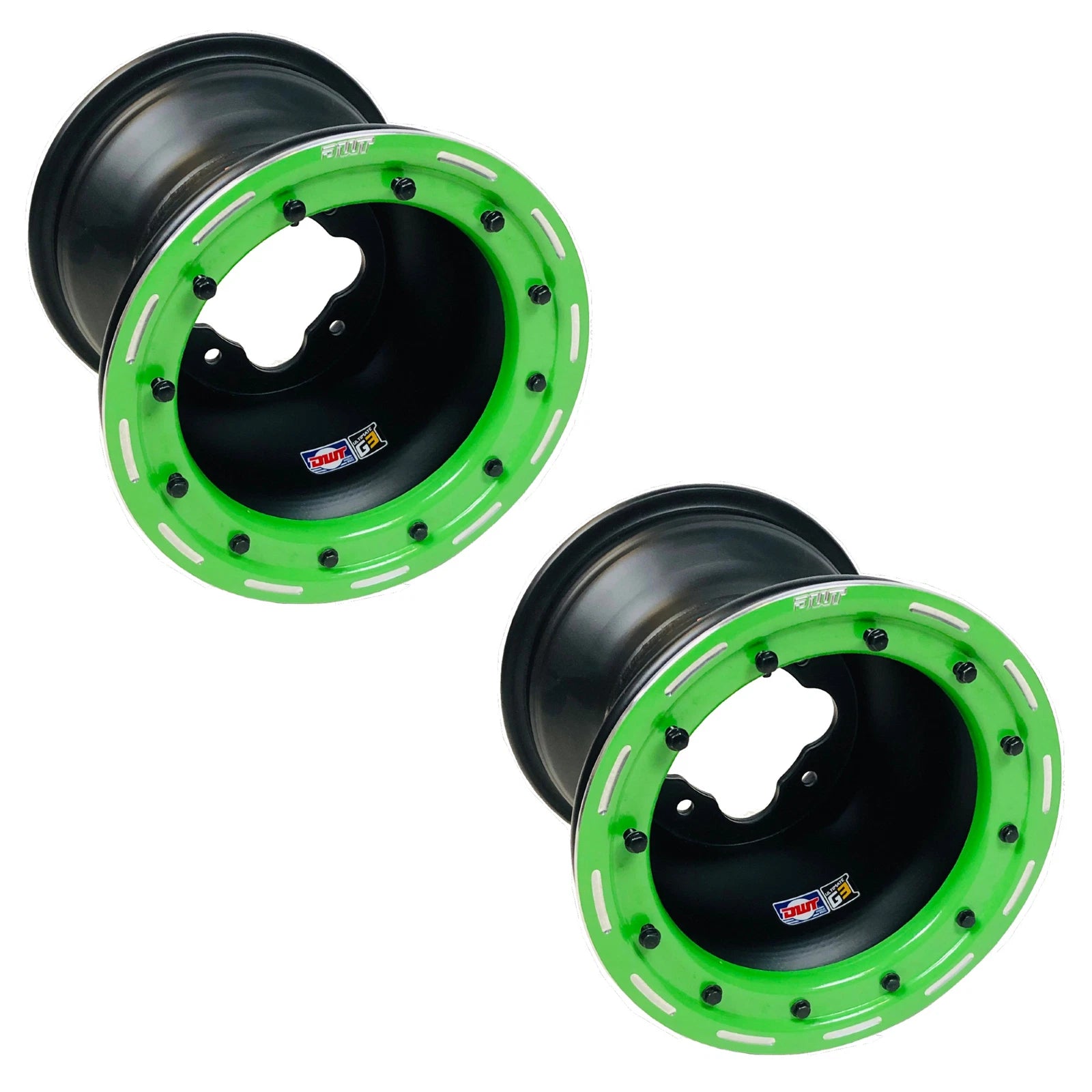 Set of 2 DWT G3 Rear Beadlock Wheels for Raptor 700R 700 660 (9" 9x8)