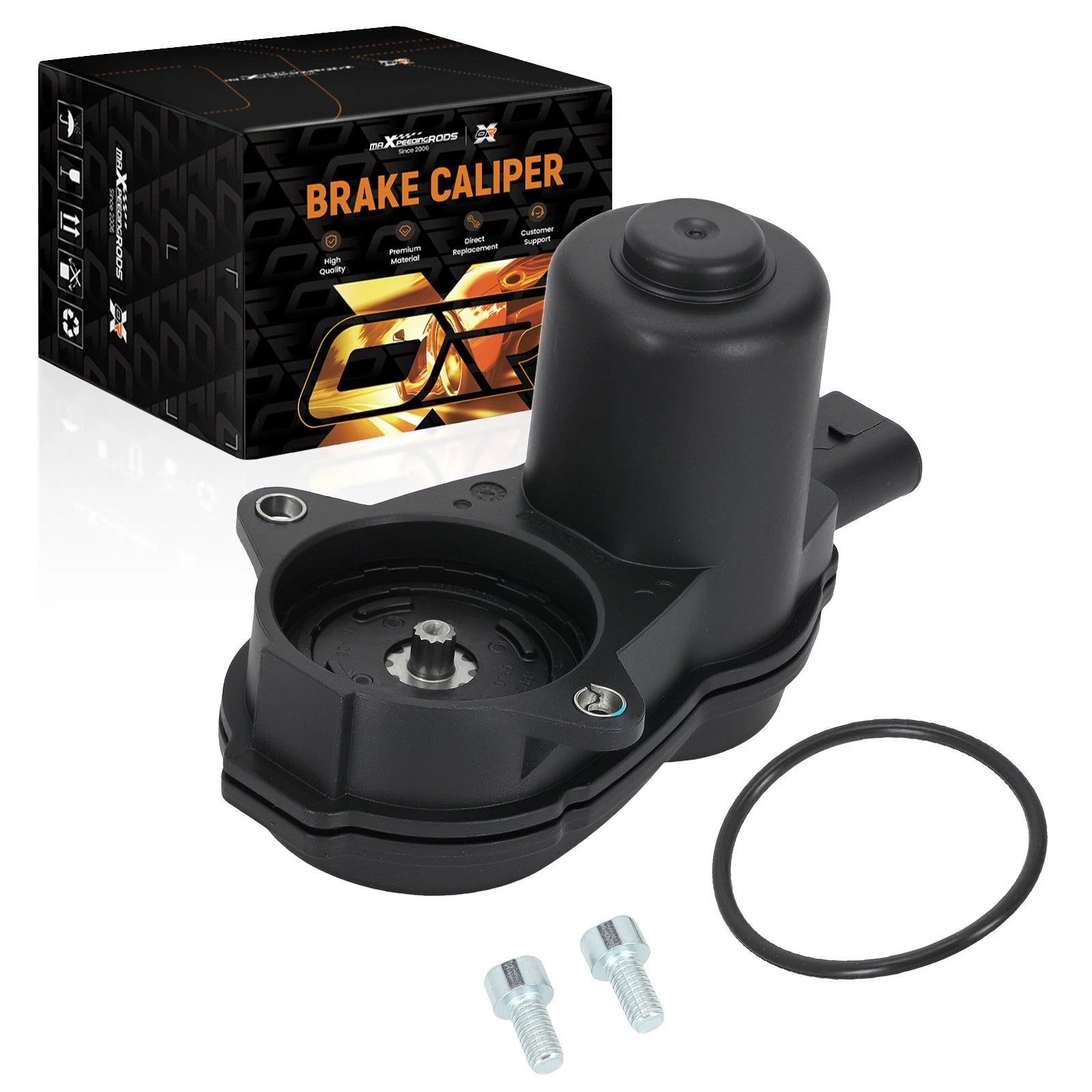 Black Electronic Brake Caliper for Audi A4/S4 (2008–2013)