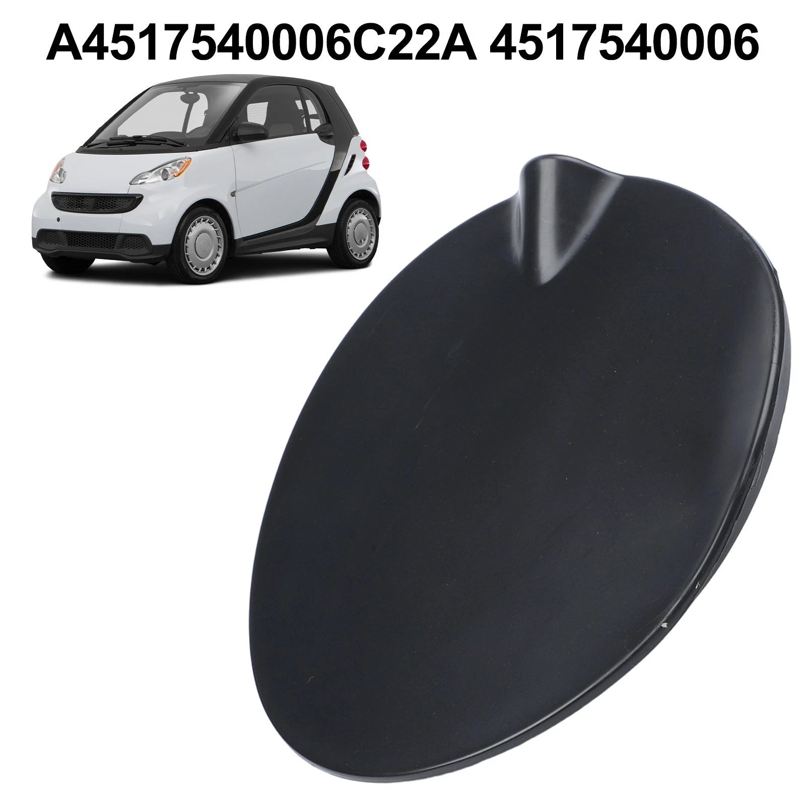 Fuel Door Lid Gas Cap for Smart Fortwo (2008–2015) Plastic Replacement