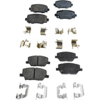 Set of 4 Ceramic Brake Pads for Jeep Compass (2017–2020)