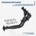 4-2-1 Exhaust Manifold Header for Honda Civic Del Sol CRX (1988–2000) D15/D16