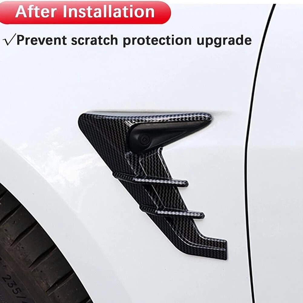 Carbon Fiber Side Fender Camera Flank Cover Trim for Tesla Model 3/Y (2021–2022)