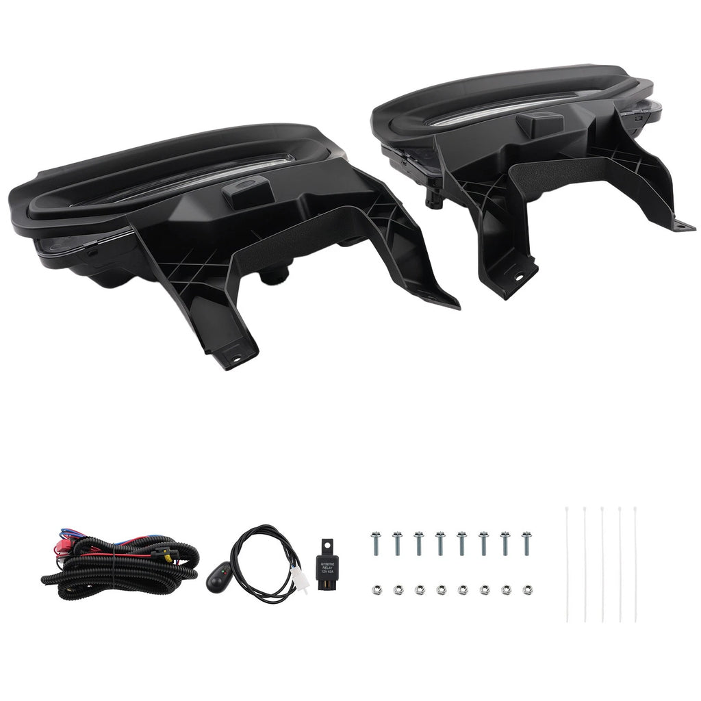 LED Bumper Fog Lights Set for GMC Sierra 1500 (2016–2018) + Switch & Bracket