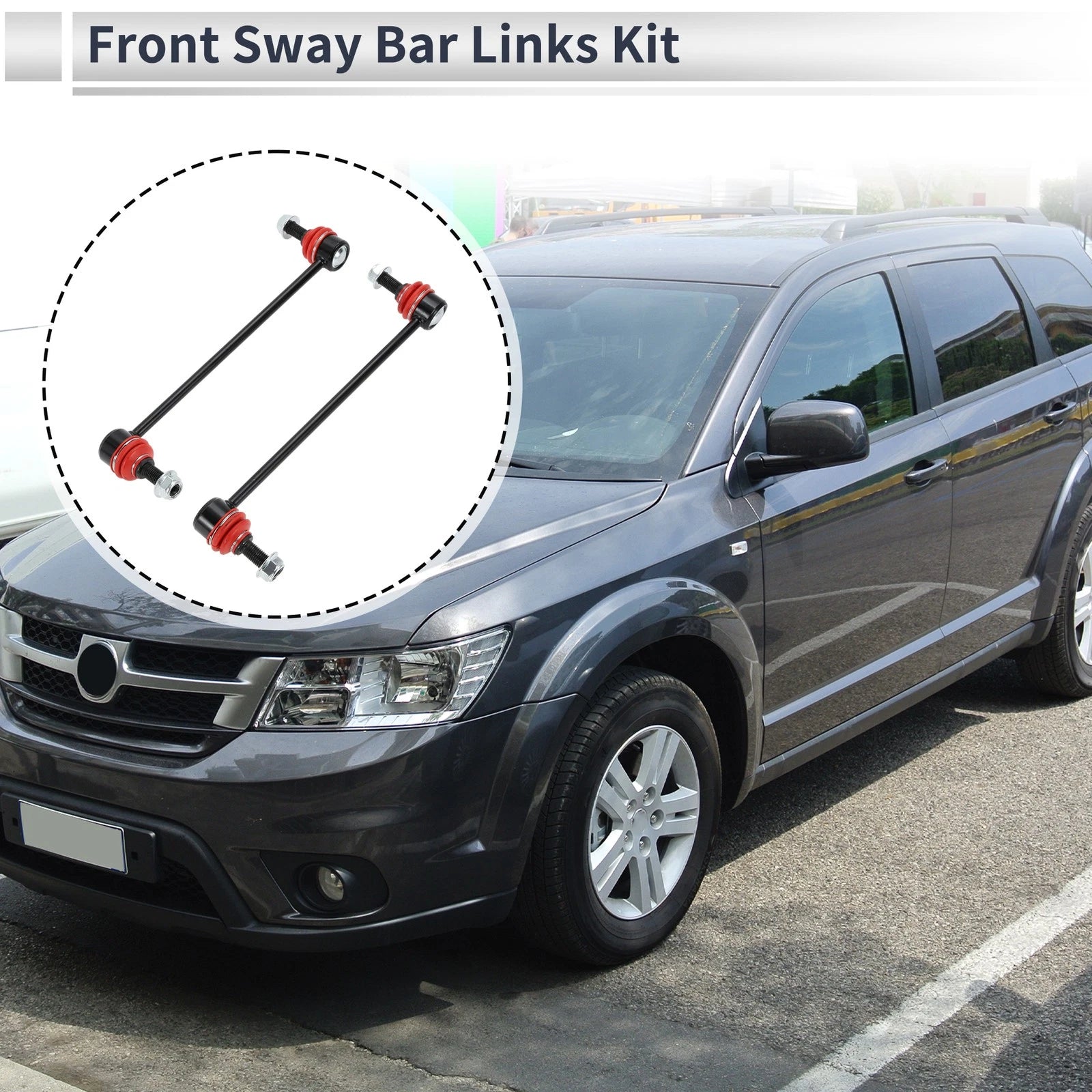 Set of 2 Front Stabilizer Bar Links for Dodge Journey (2009–2020) No.K750382