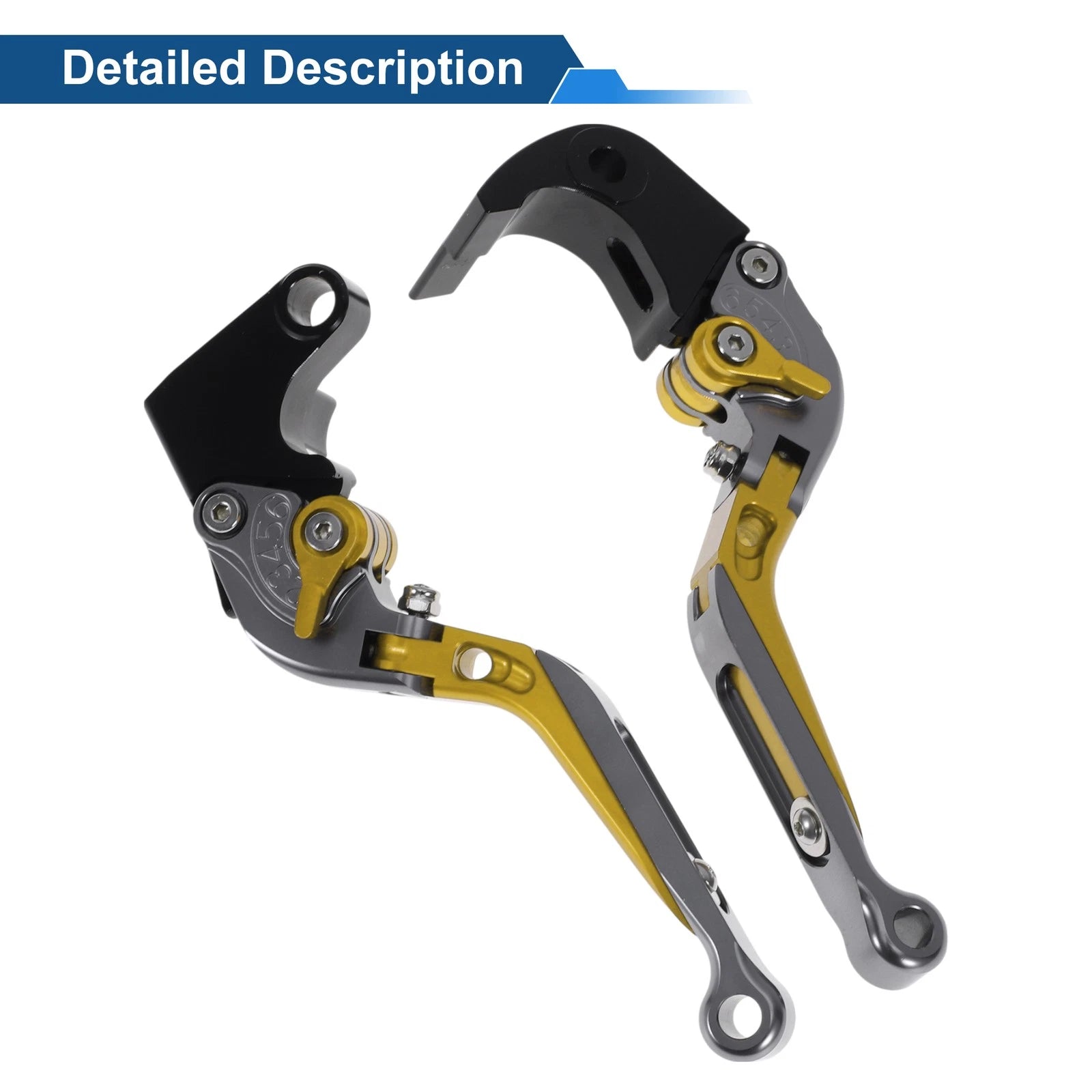 Adjustable Brake Clutch Levers for Honda CBR600RR (2003–2019) - Titanium Gold Tone