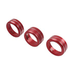 Set of 2 AC Climate Control Knob Ring Covers for Mazda 3 (2014–2018) CX-5 (2016–2019) Red