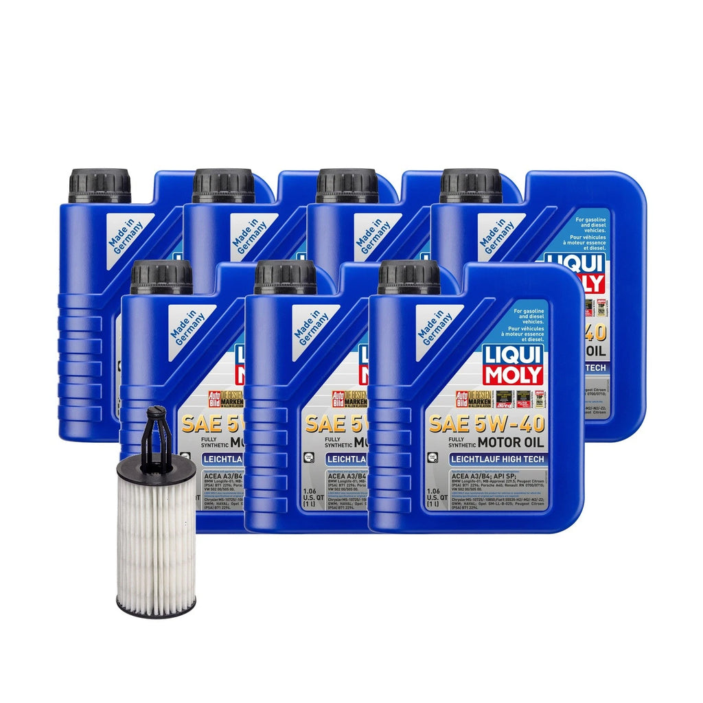 Oil Change Kit 7L Liqui Moly Molygen 5W40 for Mercedes C300 (2015–2021)