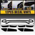 12pcs White Fender Tail Light Decal Vinyl Overlays for Dodge Charger (2015–2023)