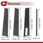 7 Pcs Door Pillar Window Trim for Ford Explorer (2002–2010) Carbon Fiber Black