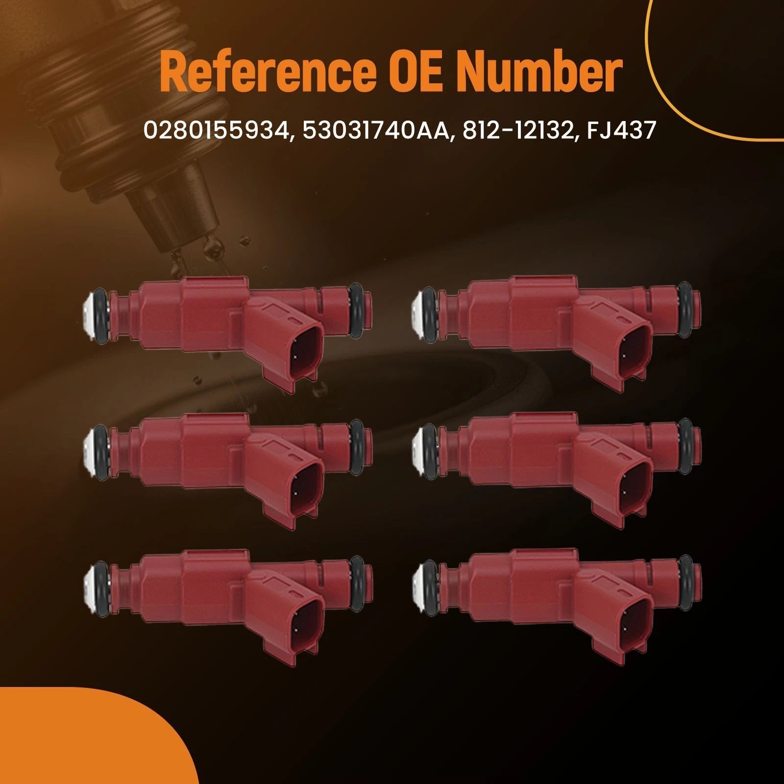 6x Fuel Injectors for Dodge Ram 1500 2500 3500 (2000-2003)