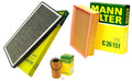 Mann Oil Air Carbon Cabin Filter Service Kit for BMW X5 E53 (2000–2006)