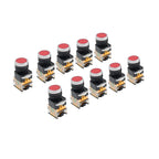 10pcs 22mm Momentary Red Push Button Switch 1NC 1NO DC 220V 10A