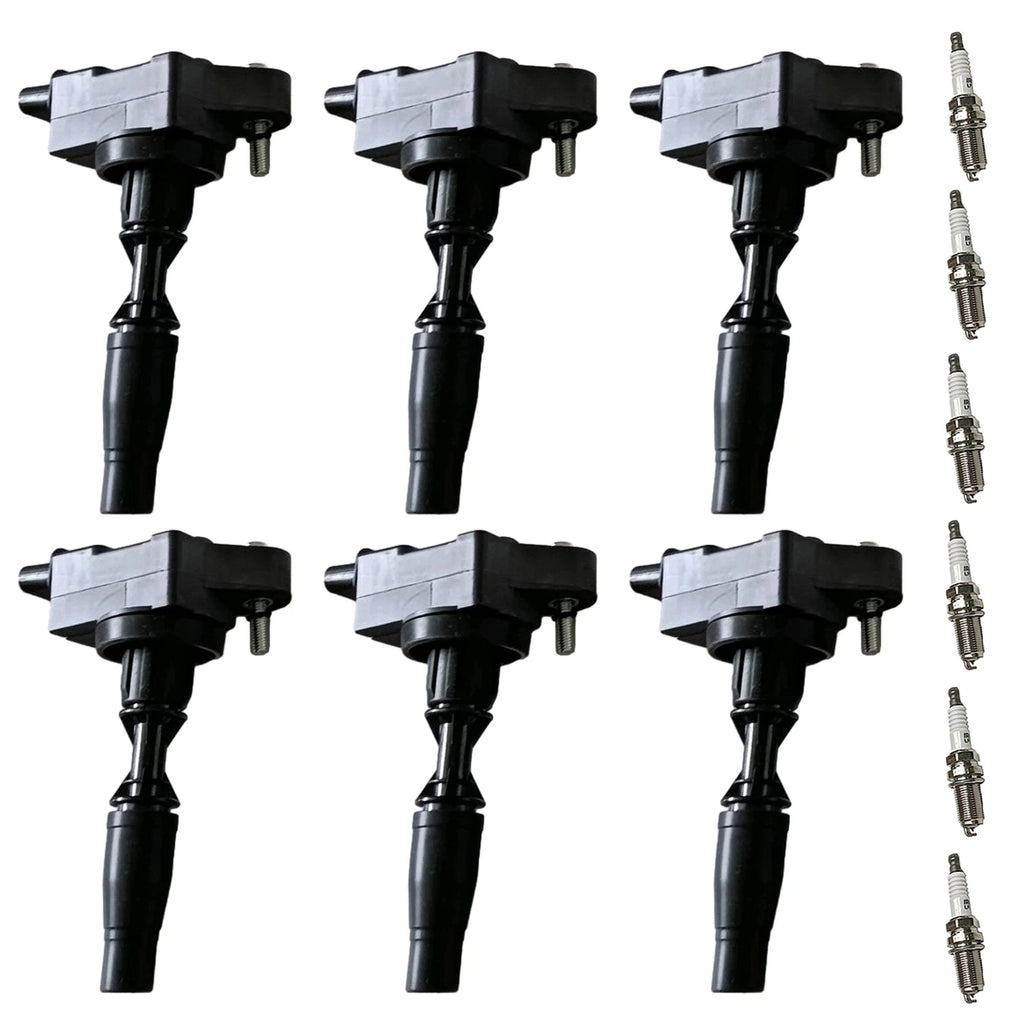 Set of 6 Ignition Coils & Iridium Spark Plugs for Cadillac ATS CT6 CTS XT5 (2013–2020)