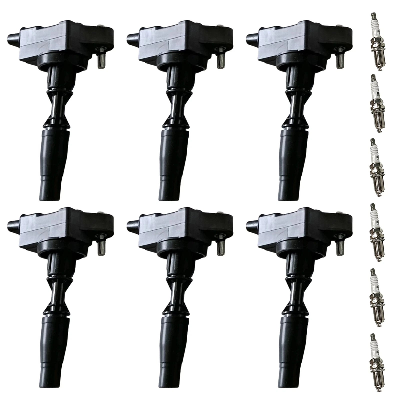 Set of 6 Ignition Coils & Iridium Spark Plugs for Cadillac ATS CT6 CTS XT5 (2013–2020)