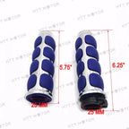1" Blue Chrome Billet Aluminum Hand Grip for Harley FXDL Dyna Low Rider