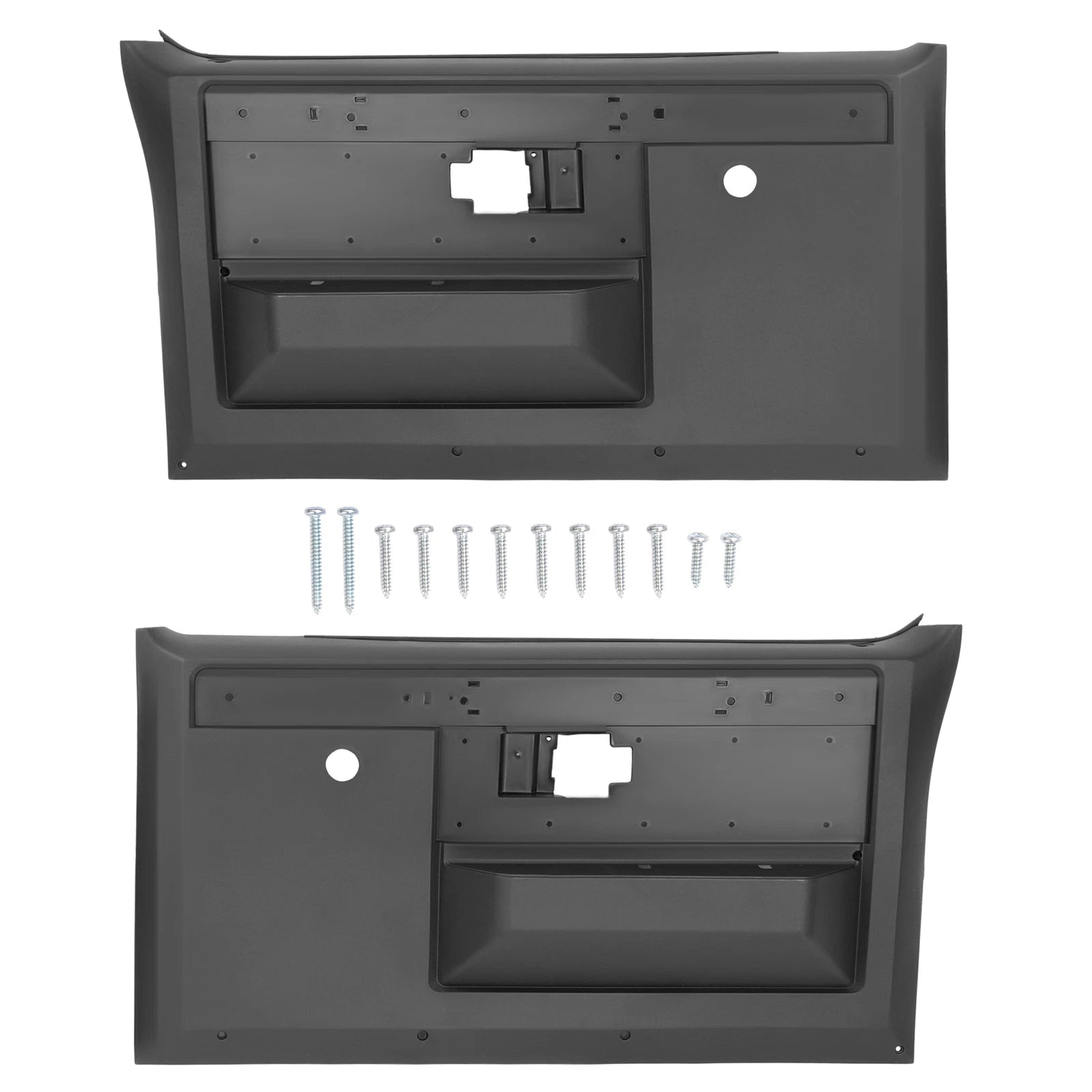 Pair of Black Inner Door Panels for Chevy Pickup Truck (1981–1987) PP LH+RH