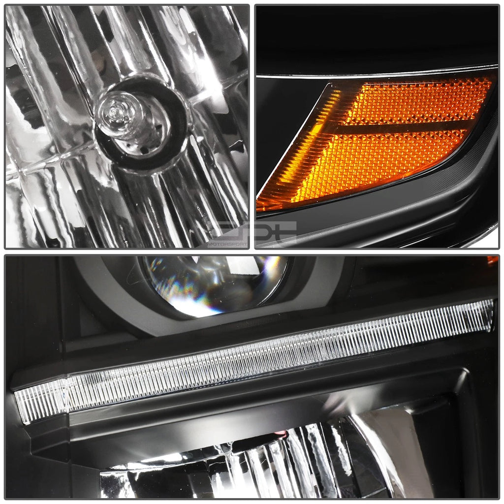LED Black Amber Projector Headlight Lamp for Suburban Tahoe (2015–2020)