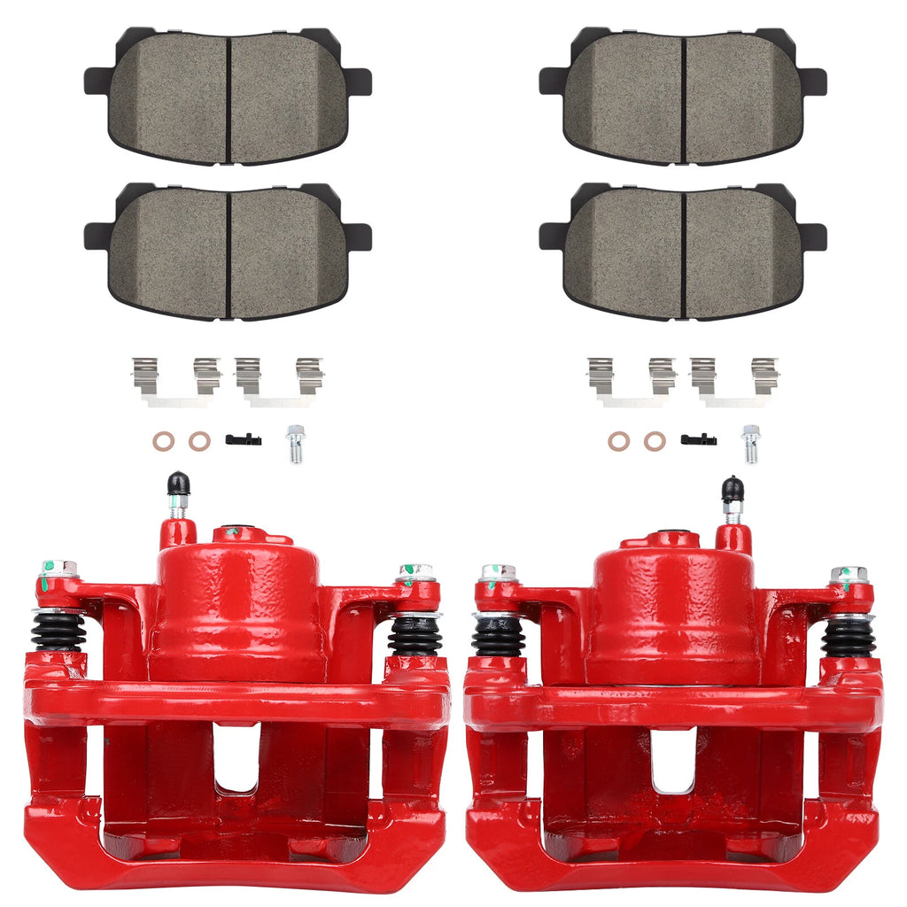 Front Brake Calipers & Ceramic Pads for Toyota Matrix, Corolla (2003–2008)