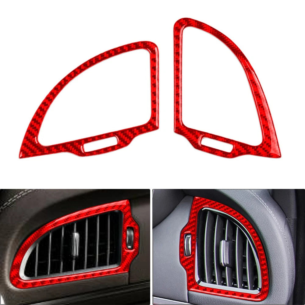 Dashboard Air Vent Outlet Cover Trim RHD for Kia Stinger (2018–2023) Red