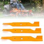 Set of 3 Deck Blades for Husqvarna Poulan AYP (18.5" 5 Point Star)