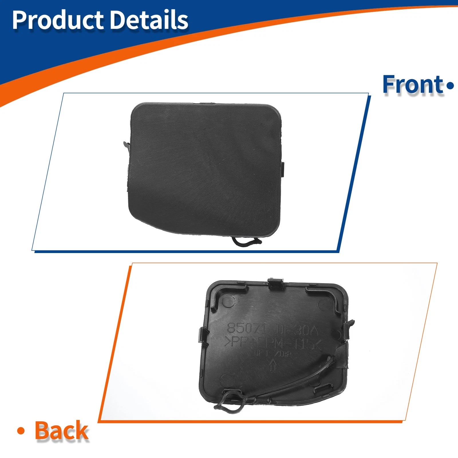 Tow Hook Cover for Nissan Qashqai J11 (2014–2023) No. 850714EA0A Unpainted