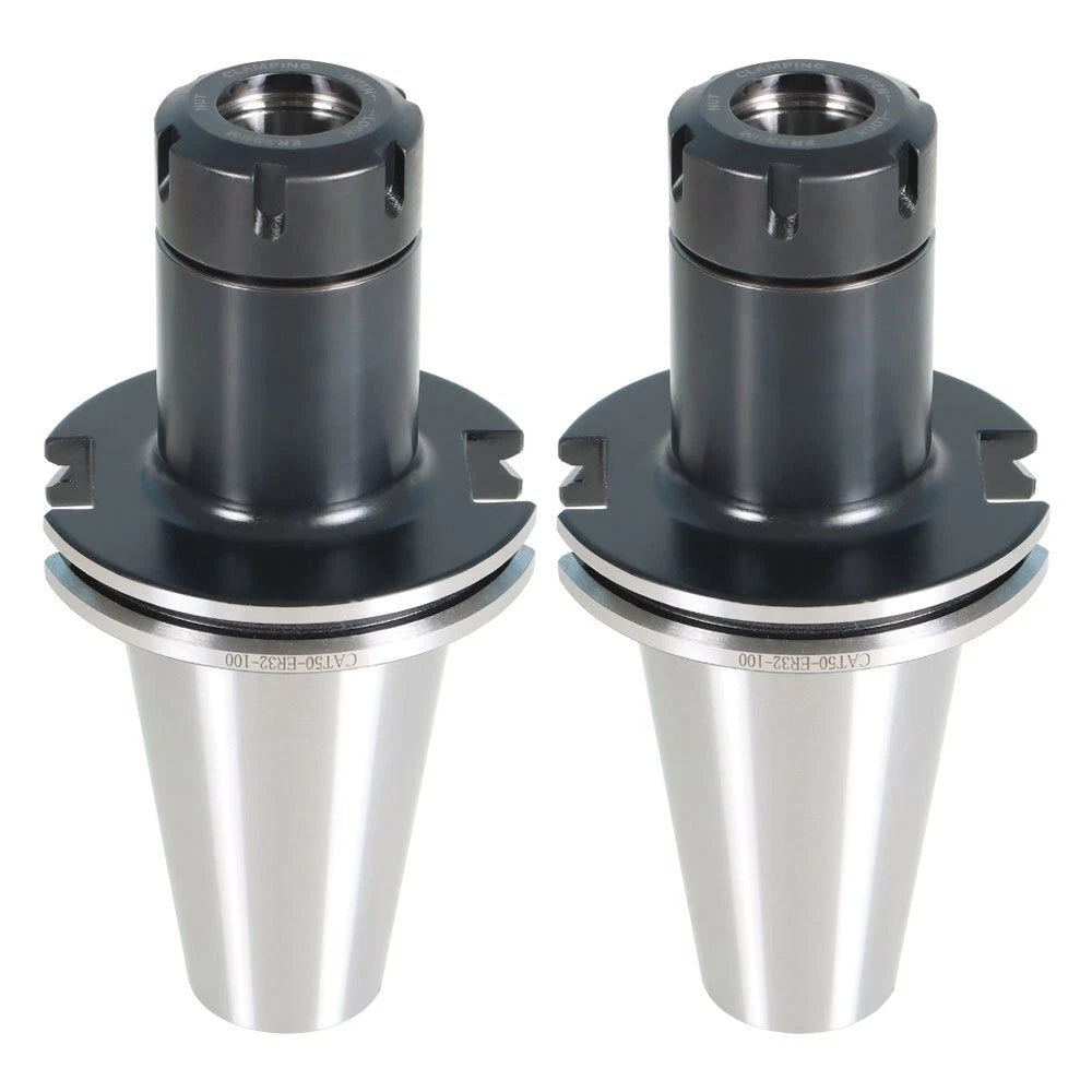 Set of 2 CAT50 ER32 Collet Chucks for CNC Milling (100mm)