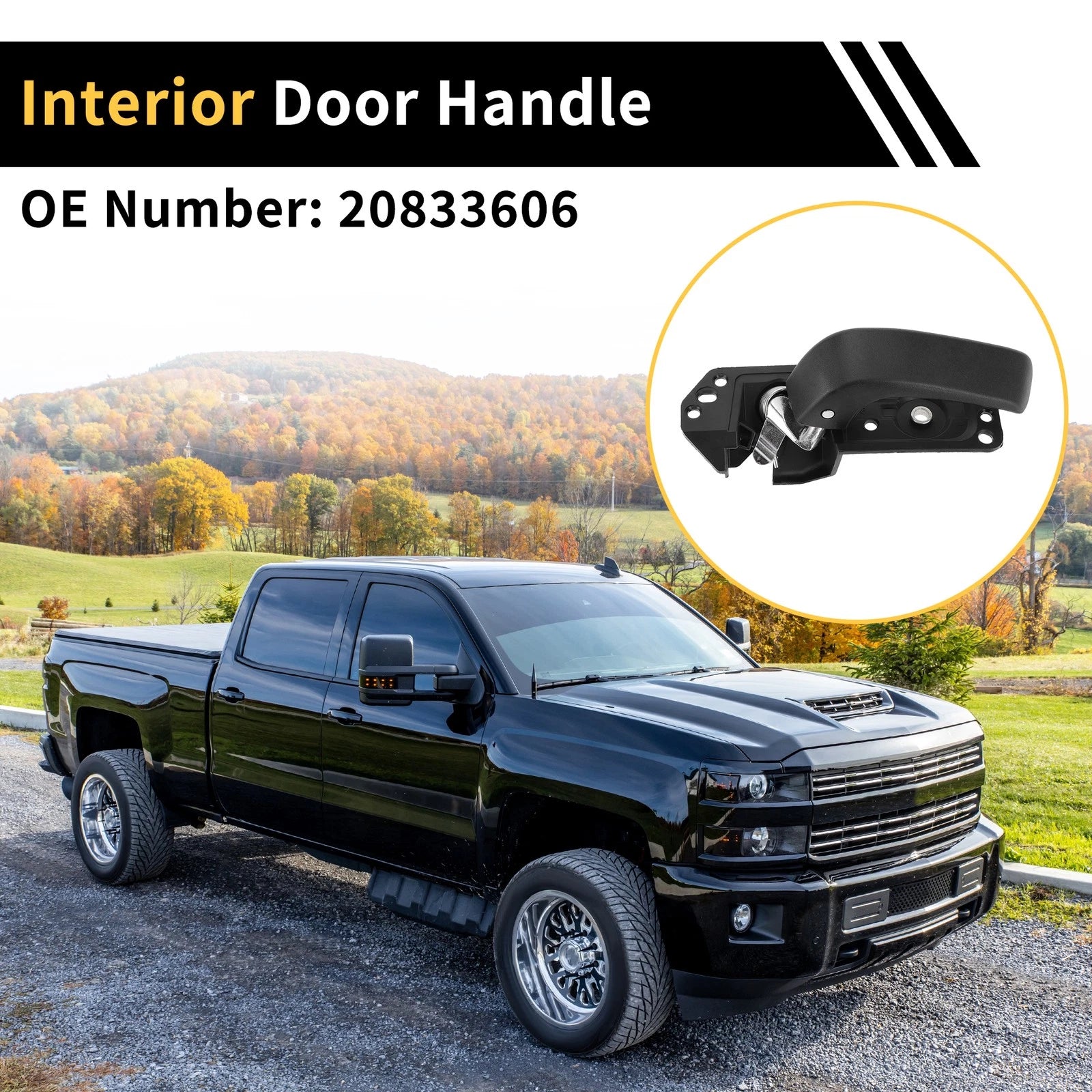 Front Left Interior Door Handle for Chevrolet Silverado 2500 HD (2007–2014) No.20833606