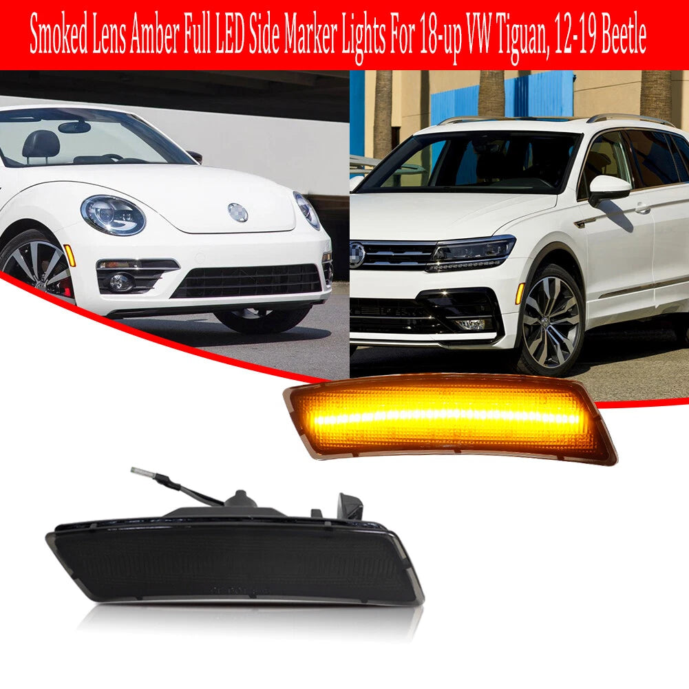Smoked Lens LED Side Marker Lights for VW Tiguan (2018–2023)