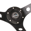 NRG Innovations RST-006BK-WT-B 350mm Racing Steering Wheel for Universal Fit (2010–2023)
