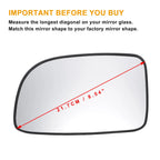 Heated Left Side Mirror Glass for Hyundai Santa Fe (2007–2012) 781954270373