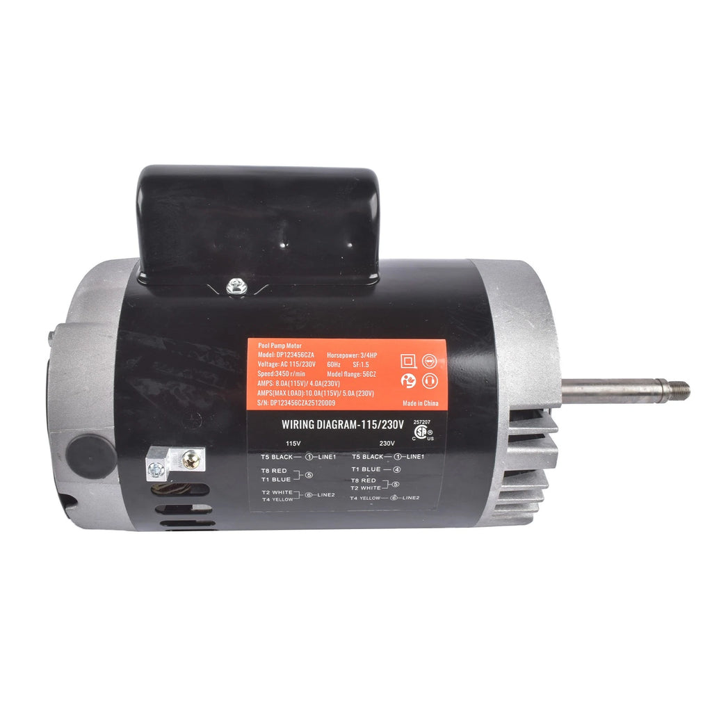 Swimming Pool Water Pump Motor 0.75HP 230V 3450 RPM (B668, EB668)