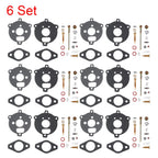 Set of 6 Carburetor Carb Kits for Briggs & Stratton (394693, 291763, 295938)