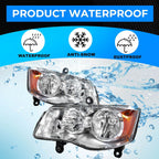 Headlights Set for Dodge Grand Caravan (2011–2019) & Chrysler Town & Country (2008–2016)