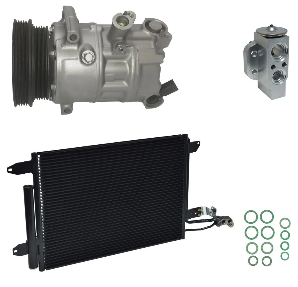 AC Compressor Kit With Condenser for Volkswagen GTI 2.0L (2012–2014)