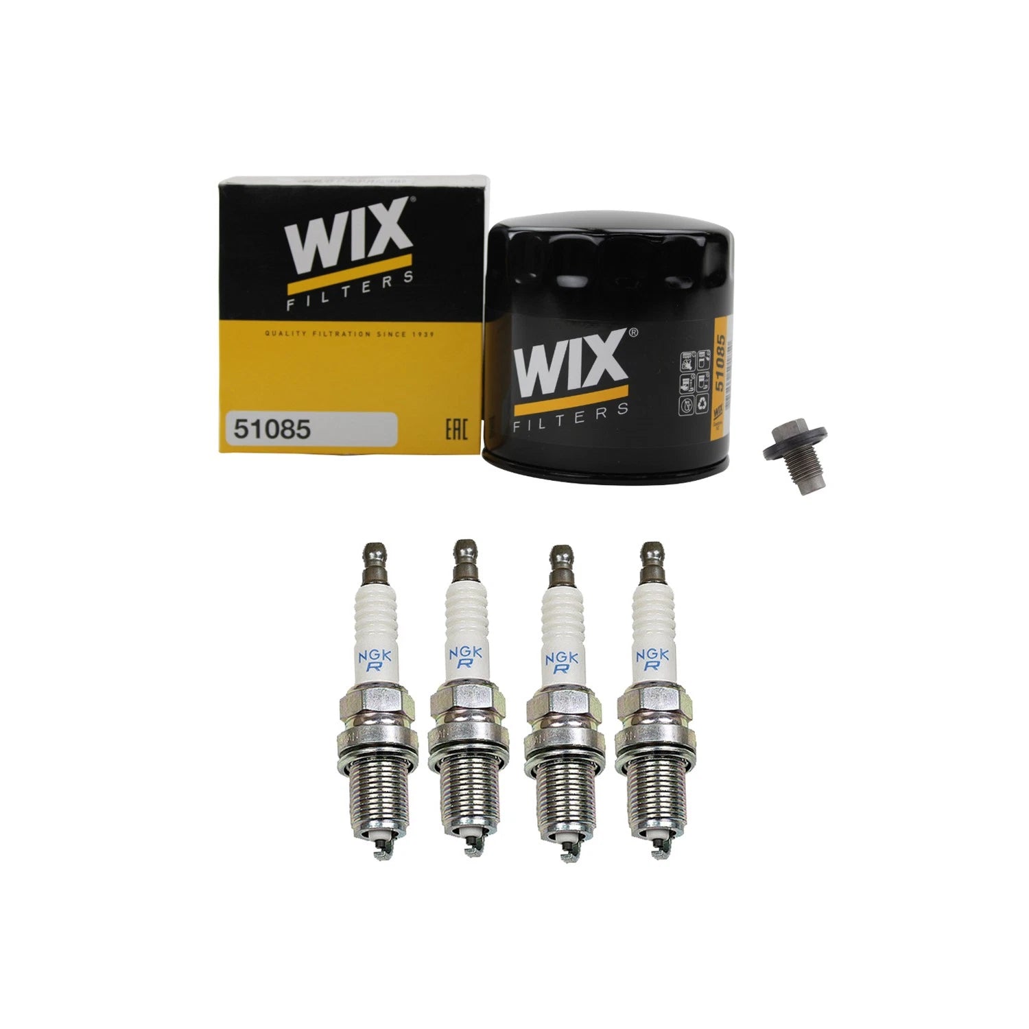 Wix Engine Oil Filter & NGK Standard Spark Plug Kit for Avenger Sebring (2008–2010)
