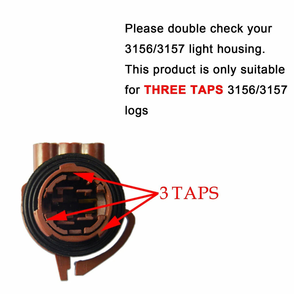 2pc 3157/4157 Bulb Socket Brake Turn Signal Light Harness for (2000-2010)