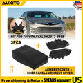 Set of 2 Leather Console Lid & Door Panel Armrest Covers for Toyota Avalon (2013–2018)