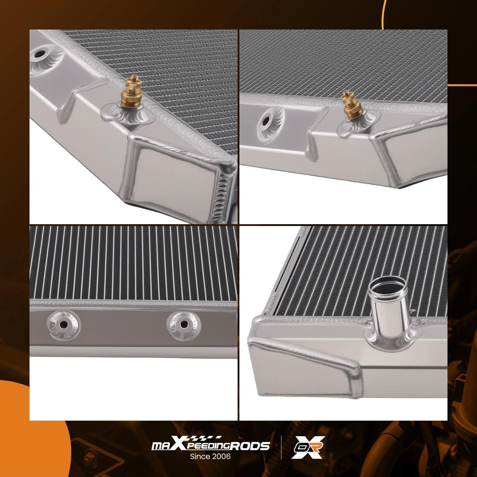 3-Row Aluminum Radiator for Edsel Corsair/Villager V8 (1958–1959)